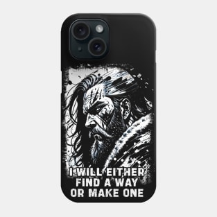 Fierce viking warrior Norse Mythology Powerful words of wisdom courage strength and bravery Phone Case