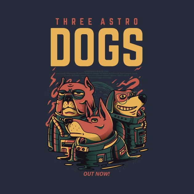 Three Astro Dogs by teebarclub