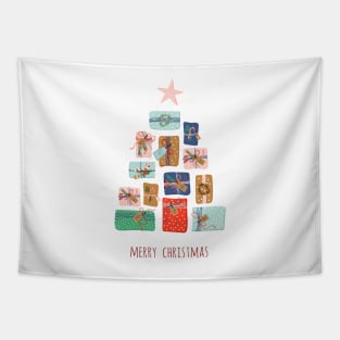 Merry Christmas Print Tapestry