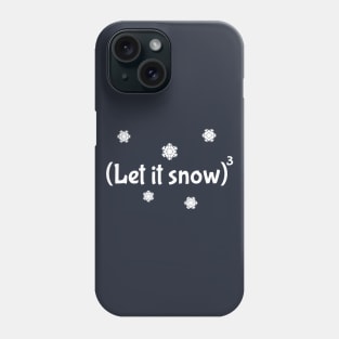 Let it Snow (cubed) white Phone Case
