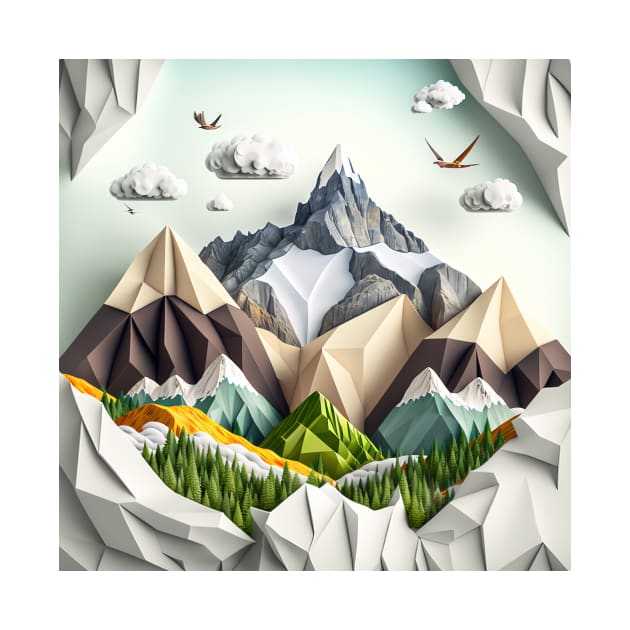 Origami mountains by Imagier