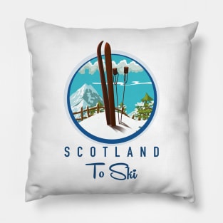 Scotland To Ski logo Pillow