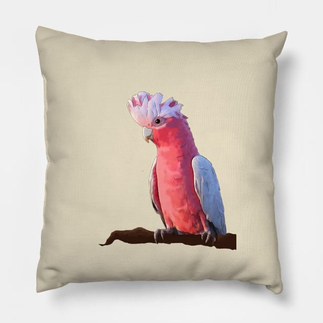 Silly Galah Pillow by Laytle