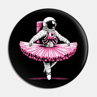 Cute Astronaut in Tutu Ballet Dancing Funny Ballet Pin