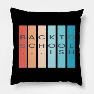 Back to school ish zoom teaching retro mask Pillow