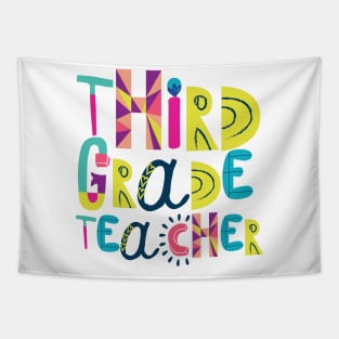 Cute 3rd Grade Teacher Gift Idea Back to School Tapestry