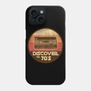 DISCOVER THE 70'S retro vintage cassette tape mashup Phone Case