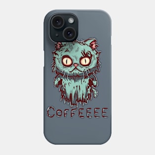 Zombie Ghost Cat Coffee Phone Case