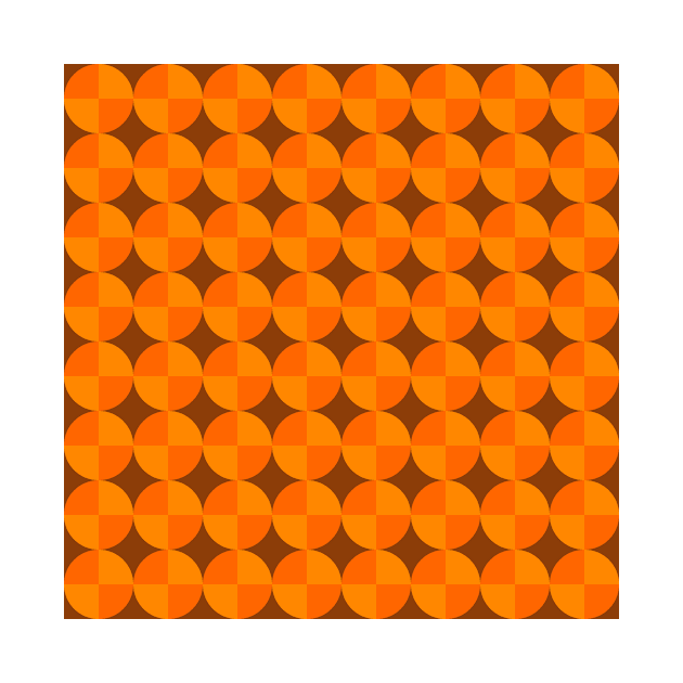 orange 1970s geometrical design by pauloneill-art