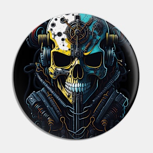 Cyborg Heads Pin