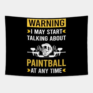 Warning Paintball Tapestry