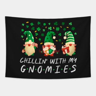 Hanging With My Gnomies Saint Patrick's Day Gnome Lovers Tapestry