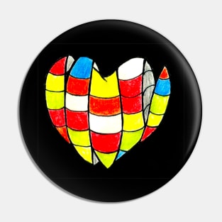 Rubik's Heart Pin