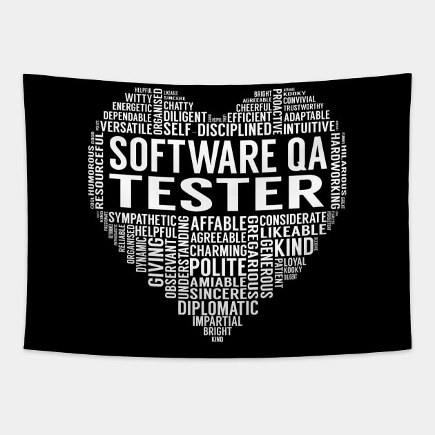 Software Qa Tester Heart Tapestry by LotusTee