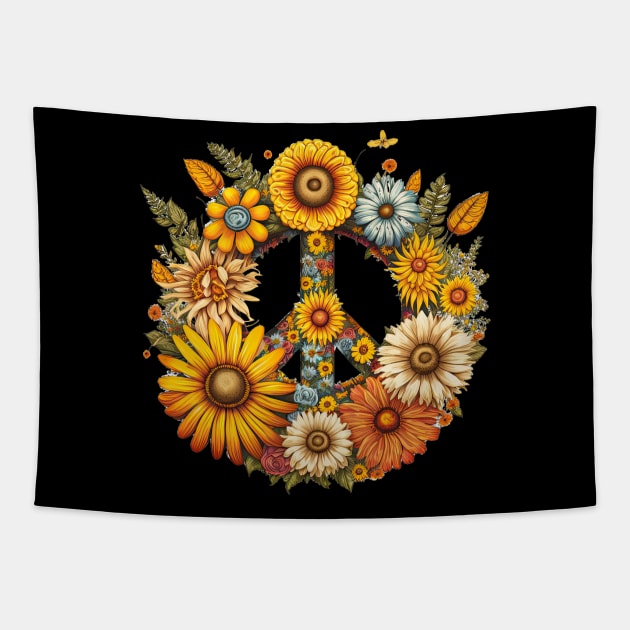 Peace Daisy Tapestry by JayD World