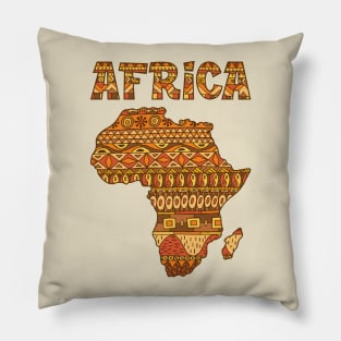 Africa Map Pattern Pillow