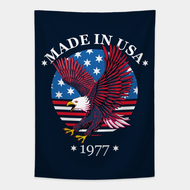 Made in USA 1977 - Patriotic National Eagle Tapestry by TMBTM