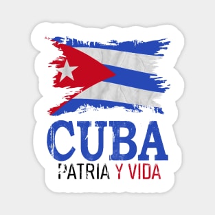 Cuba Libre Cuban Flag patria y vida Magnet