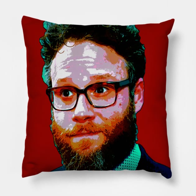 seth rogen Pillow by oryan80