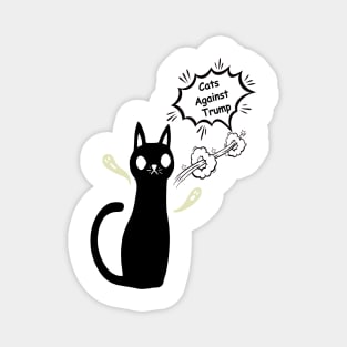 Cats against trump Magnet