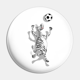 Zebra Football Pin