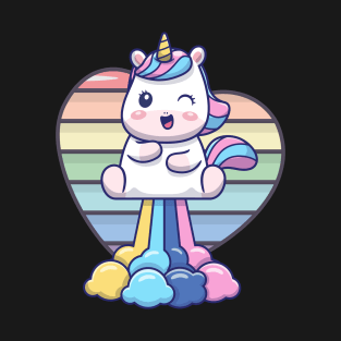 Unicorn Farts - Funny Unicorn Colorful Rainbow Design T-Shirt