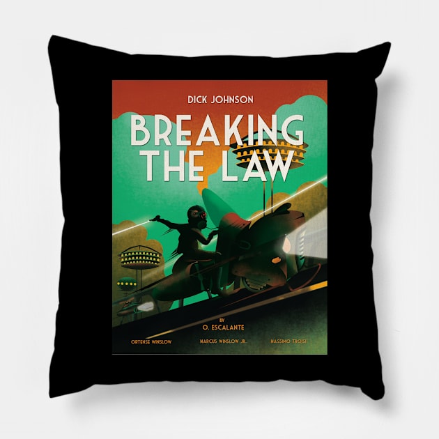 vintage movie braking the law Pillow by myvintagespace
