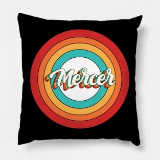 Mercer Name Shirt Vintage Mercer Circle Pillow