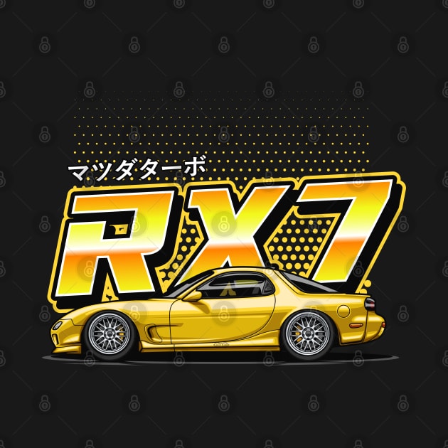 RX7 FD Retro Style (Sunshine Yellow) by Jiooji Project