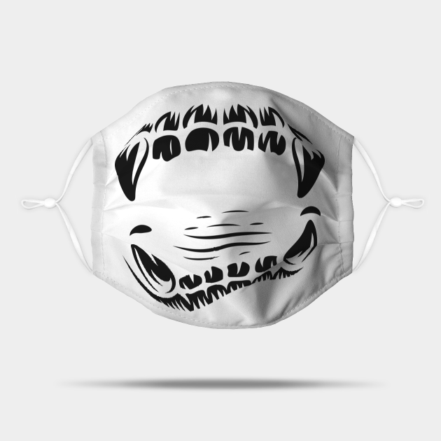 scary teeth face mask Scary Teeth Face Mask Mask TeePublic