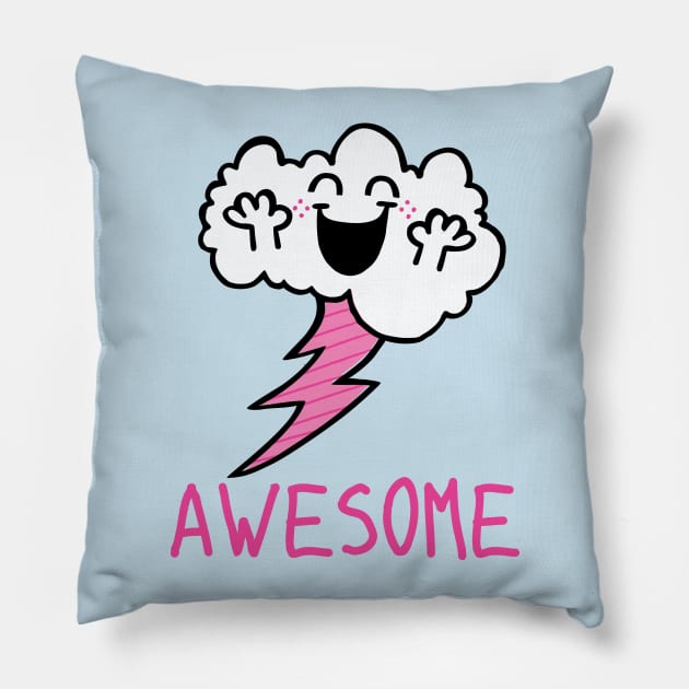 Awesome Cloud Pillow by toddgoldmanart