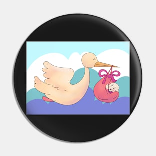 Autumn Stork is bringing the baby to you Pin