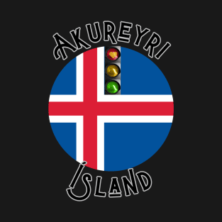 Akureyri Iceland Traffic Island Lovelight T-Shirt T-Shirt