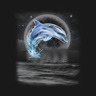 Dolphin Dancing in Moonlight T-Shirt