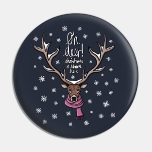 Oh Deer! Christmas is almost here. Digital Illustration Pin