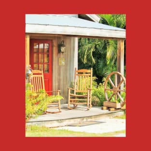 Western Front Porch with Rocking Chairs T-Shirt