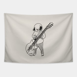 Guitarist Dog Tapestry