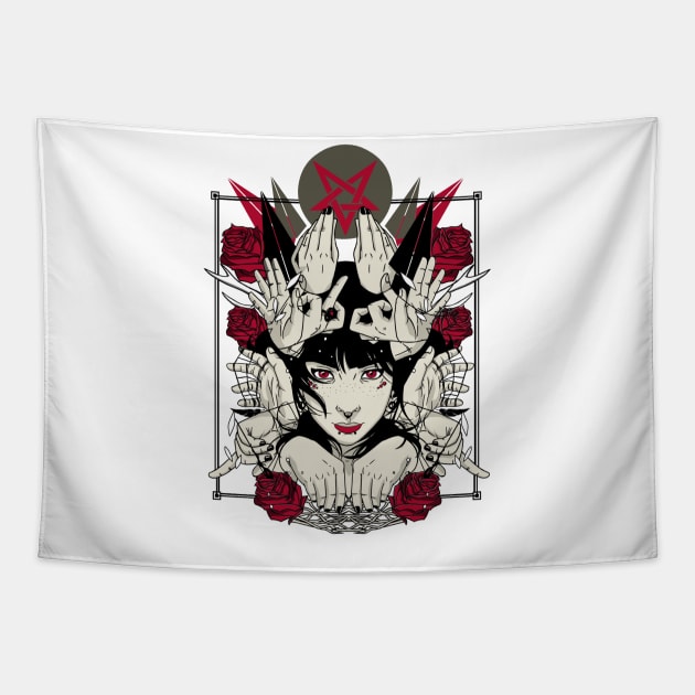 Amaterasu Omikami Tapestry by World upside down