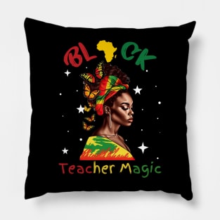 Black Teacher Magic Black History Month Pillow