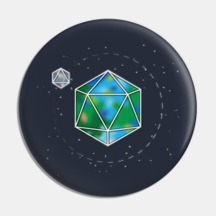 Earth Icosahedron Pin