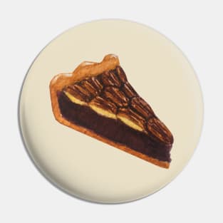 Pecan Pie watercolour food illustration Pin