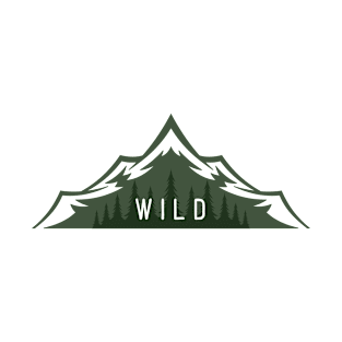 Wild Forest and Mountains Green T-Shirt