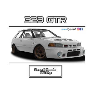 Mazda 323 GTR White T-Shirt