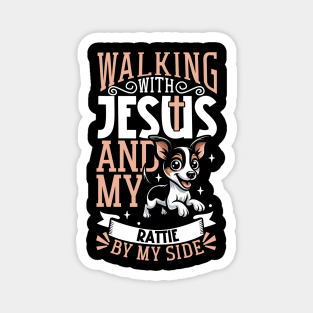 Jesus and dog - Rat Terrier Magnet