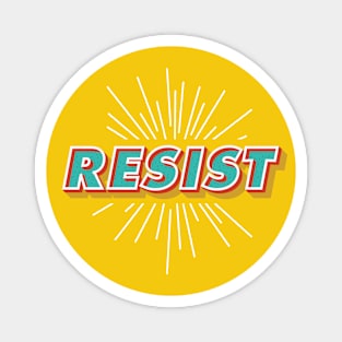 "Resist" Colorful Political Typography Magnet