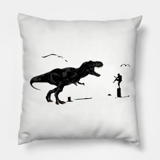 Crane Kick T-Rex Pillow