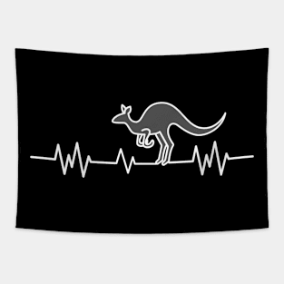 Australian Kangaroo Heartbeat Pulse Australia Fun Tapestry