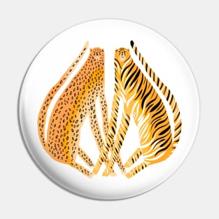 Tiger and Leopard print Pin