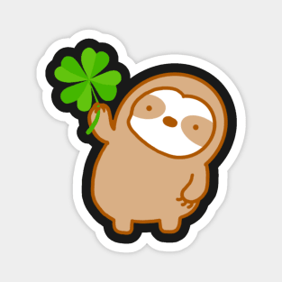 Cute Lucky Clover Sloth Magnet