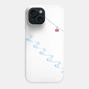 Cable car and backcountry ski Phone Case